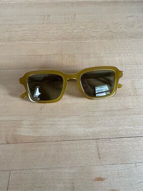 Crap Eyewear Olive Green Square Sunglasses